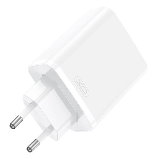 XO Зарядно без кабел с 2 USB-A порта и 2 USB-C порта 45W Power Delivery Бял (CE22)