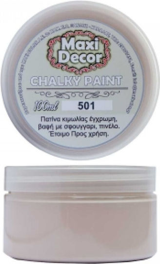 Maxi Decor Chalky Paint Patina for Chalk Colour 501 Σομόν Σομόν Ροζ 100ml