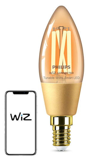 Philips Bec Smart LED 4.9W pentru Dulie E14 și Formă C35 alb cald 370lm
