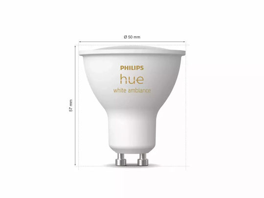 Philips Smart Λάμπα LED 5W για Ντουί GU10 Ρυθμιζόμενο Λευκό 400lm