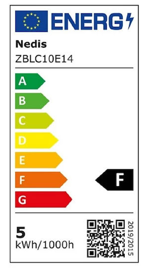 Nedis Smart Λάμπα LED 4.9W για Ντουί E14 RGB