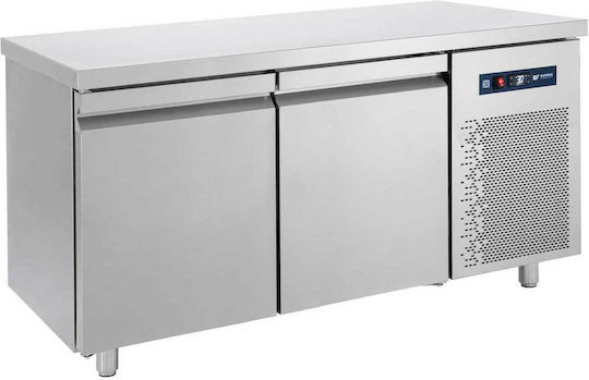 Bambas Frost Английски превод: Stainless Steel Refrigerator Counter 332лт with 2 Doors and Cooling Machine 0/+10°C L155xW60xH85см PM6 155