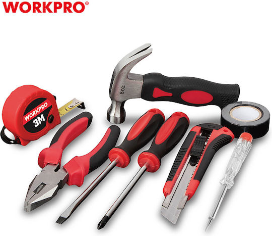 WorkPro Werkzeugkoffer mit 8 Werkzeugen
