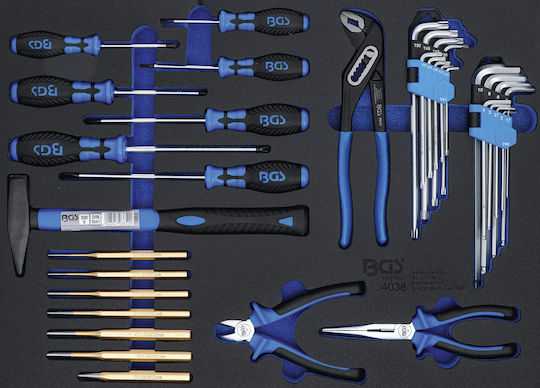 BGS Technic Werkzeugablage mit 36 Werkzeugen