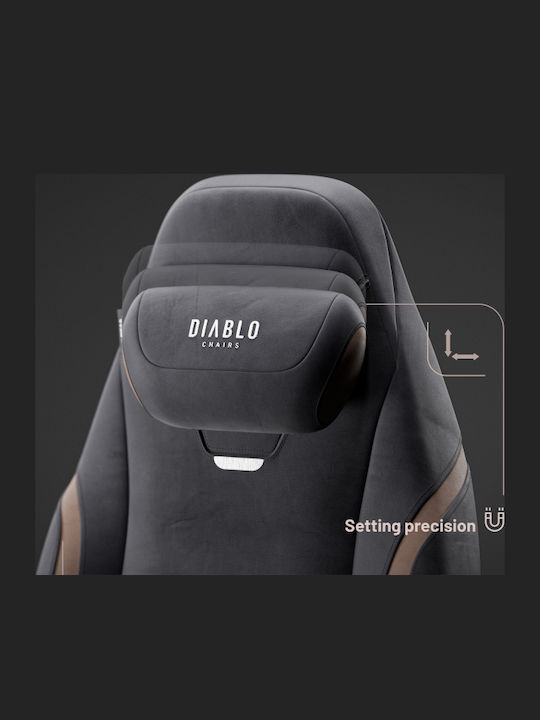 Diablo Diablo X-Eye Υφασμάτινη Καρέκλα Gaming με Ρυθμιζόμενα Μπράτσα Μαύρη