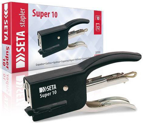 +Efo Seta Mini Super 10 Hand Tool Stapler Black