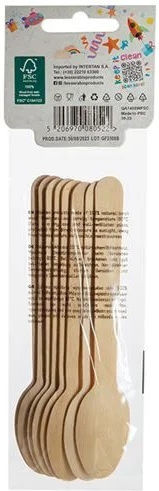 Wooden Spoons 14cm Pack of 8 Fsc Tessera4kids Tessera Qa140swfsc 00046697