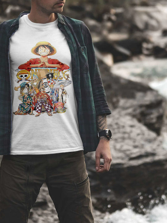 One Piece Anime Characters In Traditional Attire Logo T-shirt