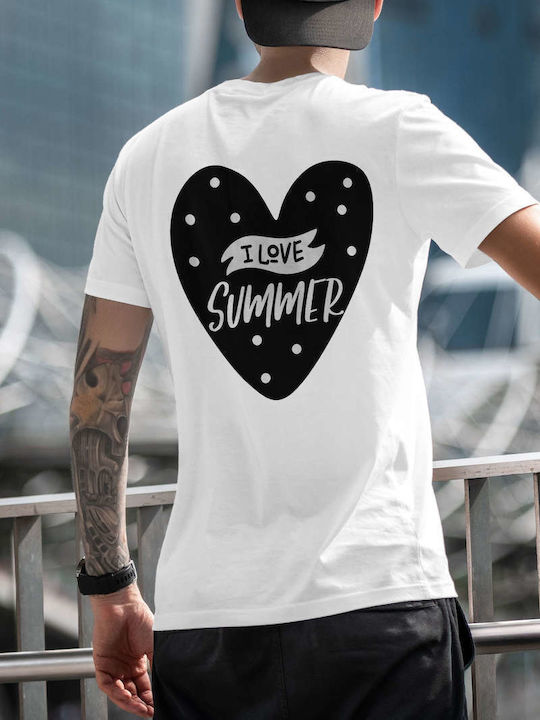 I Love Summer Heart Design T-shirt
