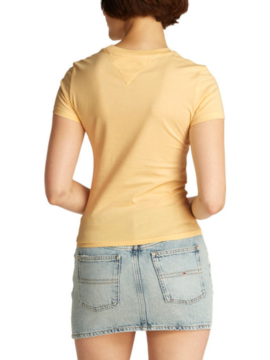 Tommy Hilfiger T-Shirt Gelbe Blusen für Damen Tommy Hilfiger T-Shirt Gelbe Blusen für Damen