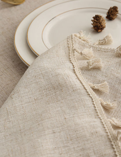 Τραπεζομάντηλο Λινό Beige 180x140εκ.