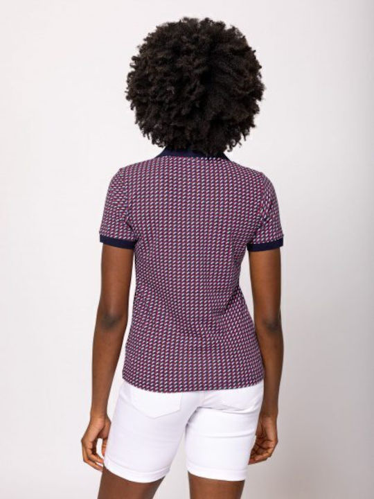 Women's Polo Blouse Short Sleeve Navy