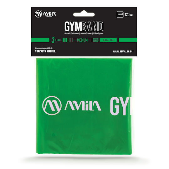 AMILA Resistance Band Medium Green 1,2m 1.2m