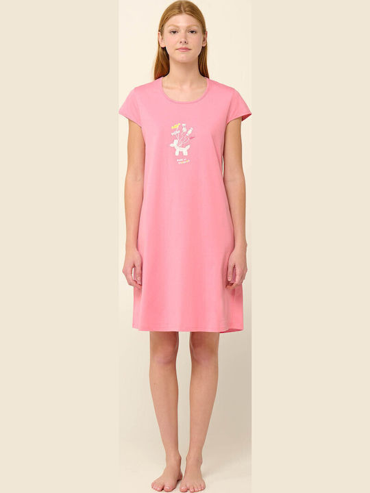 Vamp Summer Women's Nightdress Pink Sea