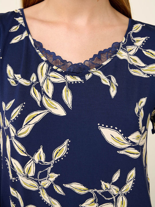 Vamp Summer Women's Nightdress Blue Cavern