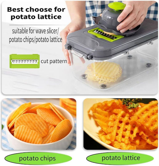 Plastic Vegetable Chopper Manual 22pcs