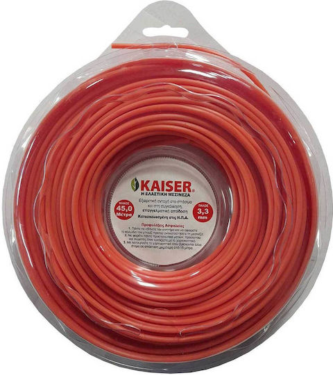 Kaiser TB130DLG12 Μεσινέζα Στρογγυλή Μήκους 45m και Πάχους 3.3mm