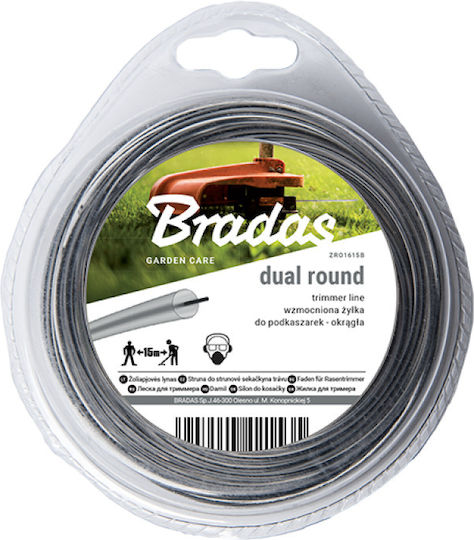 Bradas ZRO1615B Brush Cutter Trimmer Line Round Length 15m And Thickness 1.6mm