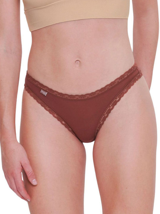 24/7 Weekend H Βαμβακερά Γυναικεία Slip 3Pack με Δαντέλα Πολύχρωμα