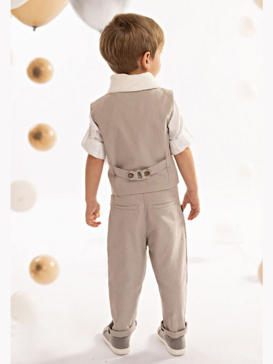 Baby Bloom Baptism Suit Gray