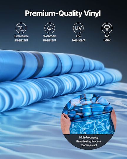 Vevor Round Pool Liner 33ft Unibead Style Pool Liner 52in Ύψος Τοίχου