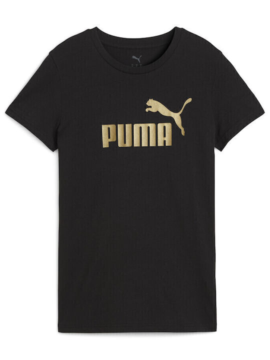 Metallic No 1 Women's Athletic T-shirt Black