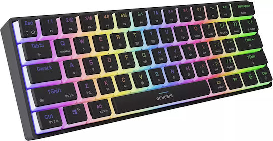 Genesis Thor 660 G2 Gaming Μηχανικό Πληκτρολόγιο 60% με Gateron Red διακόπτες και RGB φωτισμό (Αγγλικό US)