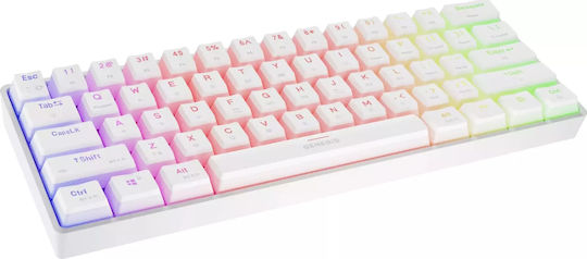 Genesis Thor 660 G2 Gaming Tastatură Mecanică 60% cu Gateron Red comutatoare și iluminare RGB (Engleză US) Alb