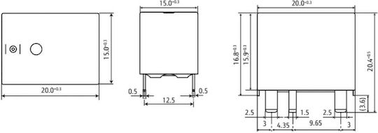 Relay 1 Form U 12VDC 60A PCB FBR59-HW Fujitsu