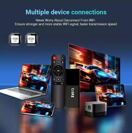 Smart TV Stick TVR3 Full HD με Wi-Fi / HDMI