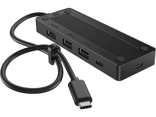 HP Travel Hub G3 USB-C Docking Station με HDMI 4K PD Μαύρο