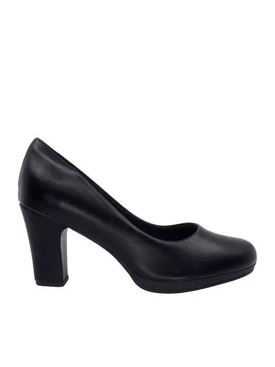 Anatomic Synthetic Leather Black Heels