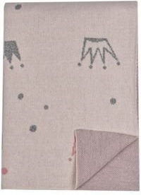 Liolios Home Babydecke Wickeltücher für Kinderzimmer Crown 80x100cm
