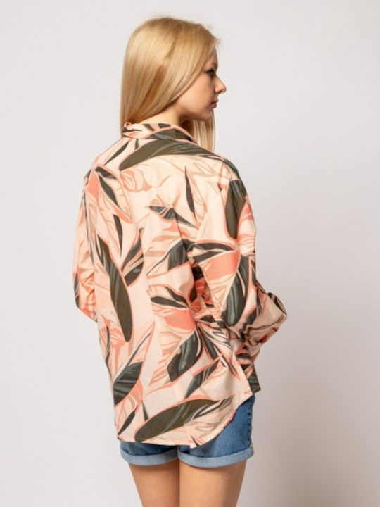 Women's Long Sleeve Shirt Leaf