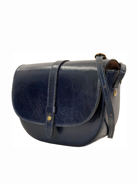 Leather Women's Bag Crossbody Blue