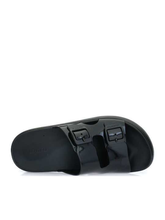 Women's Flat Sandals in Black Color