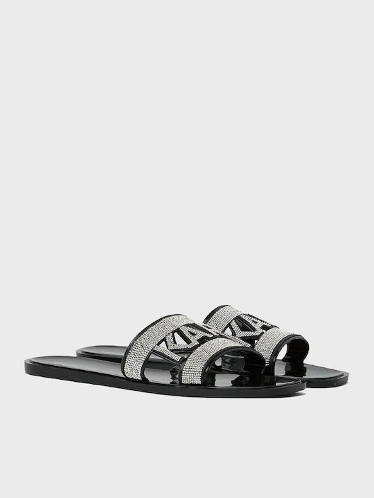 Flache Sandalen für Damen in Schwarz Farbe