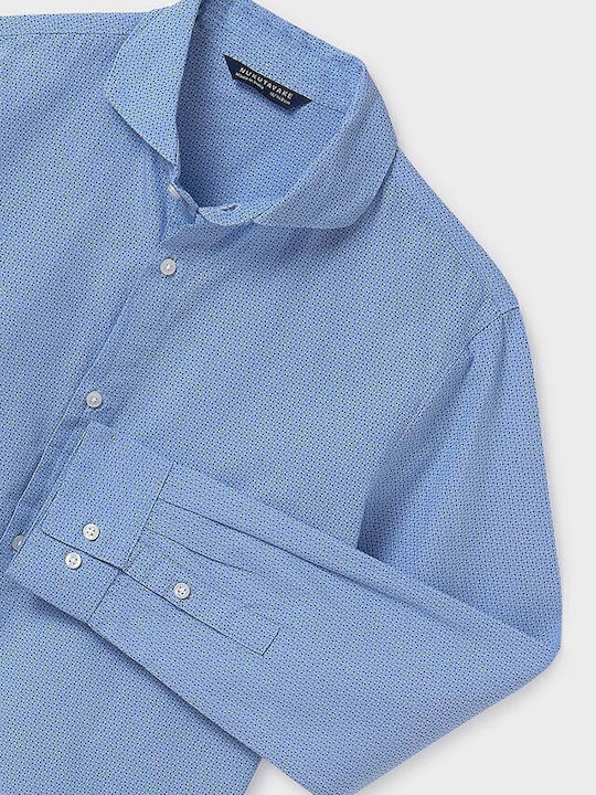 Kinder Hemd Langarm blau