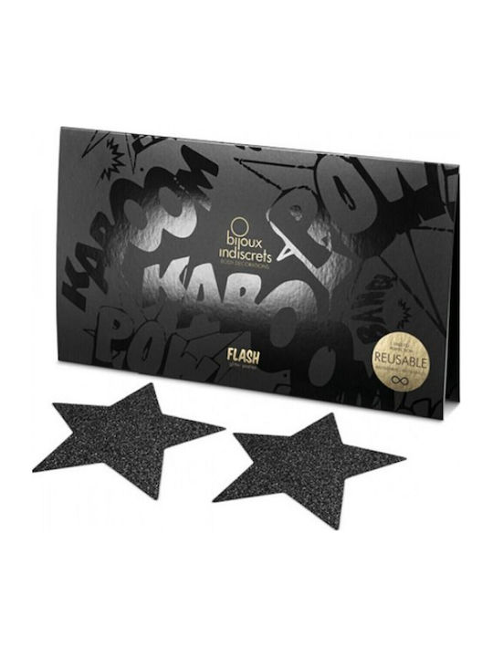 Bijoux Indiscrets Flash Star Capace de sfârcuri Negre