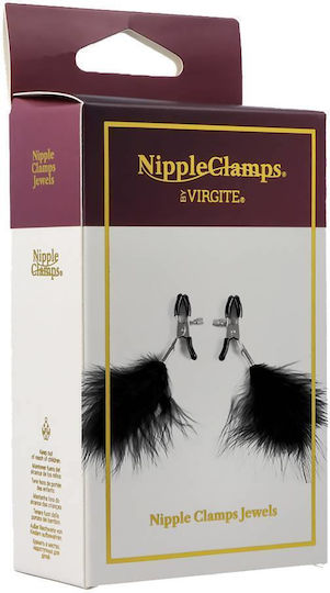 Virgite Brustwarzenklemmen in Schwarz Farbe