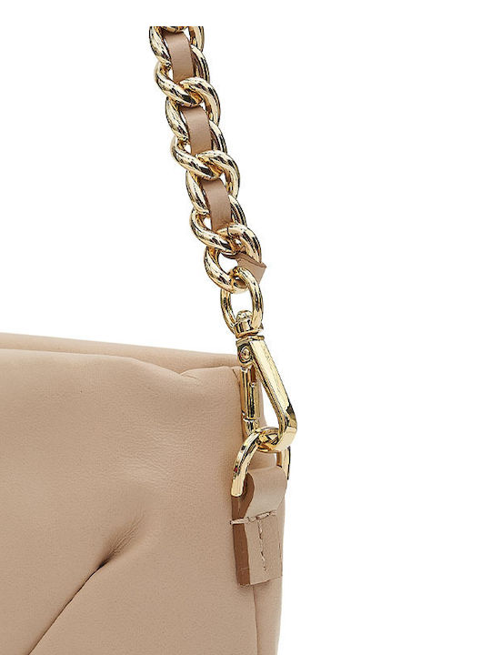 Leather Leather Women's Bag Shoulder Beige