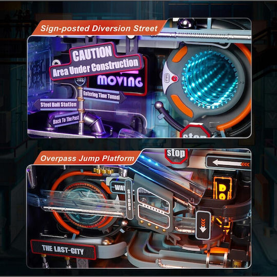 Rokr Παιχνίδι Κατασκευών Ξύλινo Robotime Series The Last City Led Edition για Παιδιά 8+ Ετών