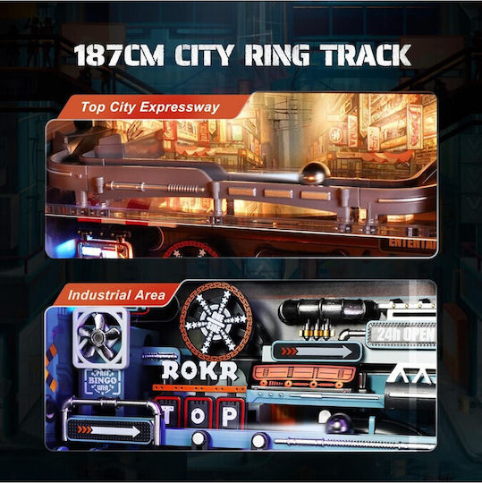 Rokr Παιχνίδι Κατασκευών Ξύλινo Robotime Series The Last City Led Edition για Παιδιά 8+ Ετών