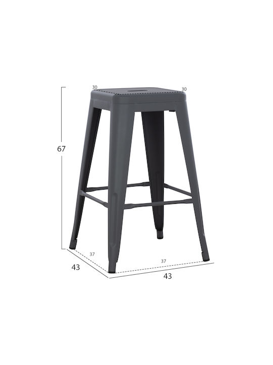Μεταλλικό Σκαμπό Μπαρ MELITA 43x43x67cm Μεταλλικό Σκαμπό Μπαρ MELITA 43x43x67cm