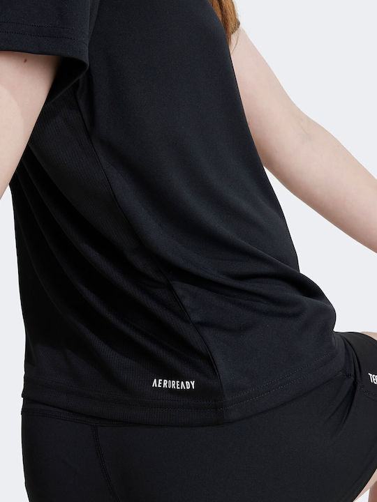 Kinder-T-Shirt Schwarz Essentials Training Tee