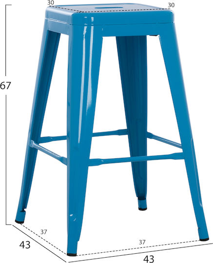 Μεταλλικό Σκαμπό Μπαρ Melita 43x43x67cm Μεταλλικό Σκαμπό Μπαρ Melita 43x43x67cm