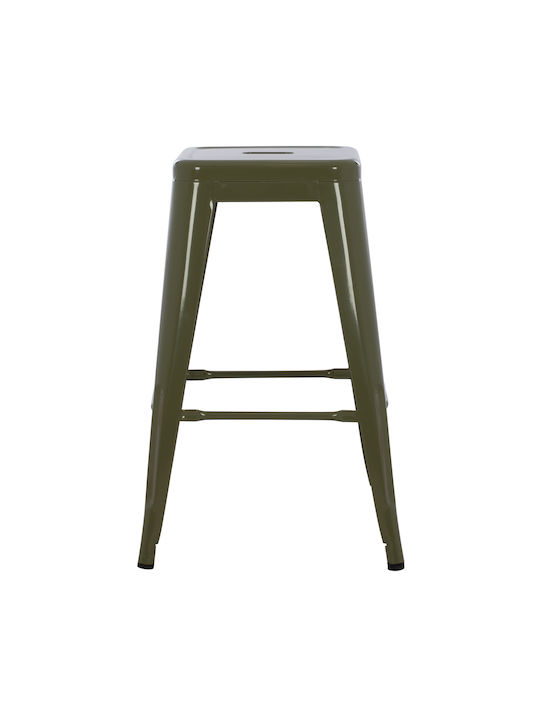 Stool for Bar Outdoor Dark Dark Olive Green 43x43x67cm