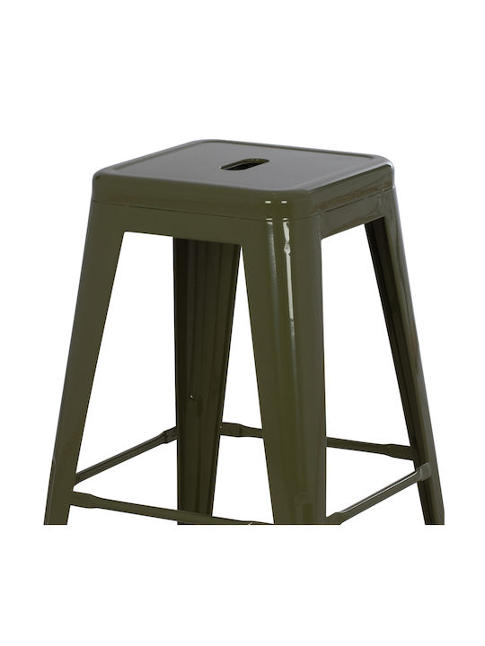 Stool for Bar Outdoor Dark Dark Olive Green 43x43x67cm