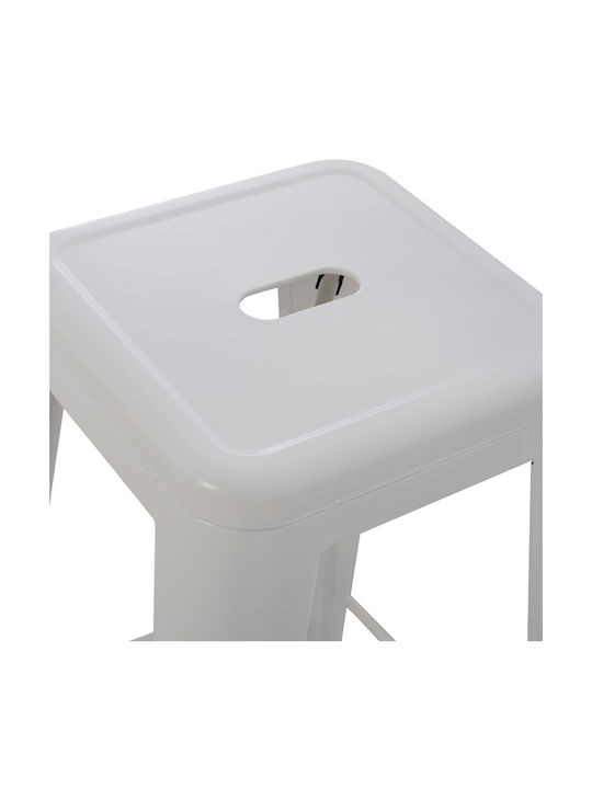 Hocker für Bar Für den Außenbereich Melita-pro White Checkmate 1Stück 43x43x78cm