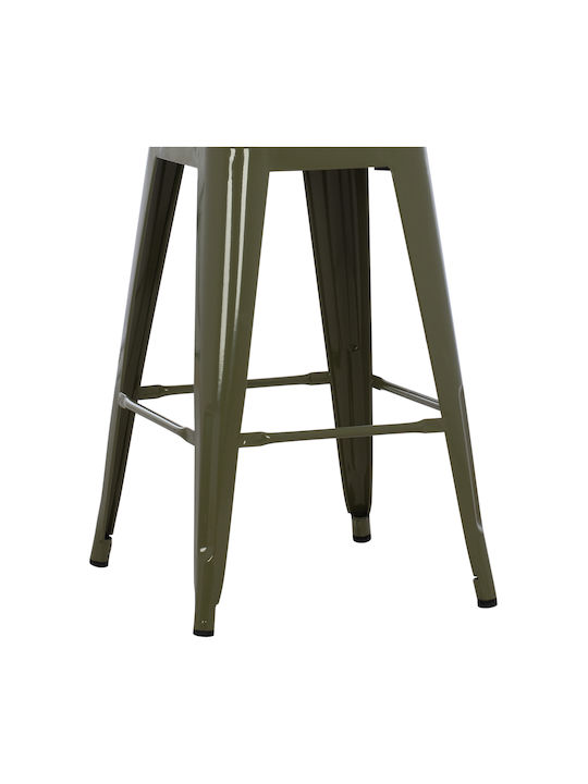 Stool for Bar Outdoor Dark Dark Olive Green 43x43x67cm